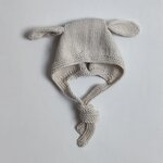 WOLLIES Amsterdam Baby Muts - 100% Katoen - 0-3 maanden - Ecru