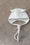 WOLLIES Amsterdam Baby Muts - 100% Katoen - 0-3 maanden - Wit