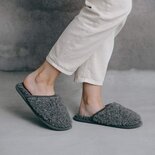 WOLLIES Amsterdam - 100% Merinowol Pantoffels - Grijs - Maat 42-43