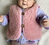 WOLLIES Amsterdam - Wollen Kinder Vest - 100% Merino Wol - 92-98 - Roze