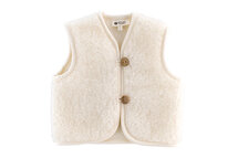 WOLLIES Amsterdam - Wollen Kinder Vest - 100% Merino Wol - 128-134 - Wit
