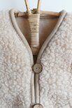 WOLLIES Amsterdam - Wollen Kinder Vest - 100% Merino Wol - 128-134 - Amandel