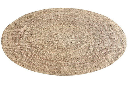 Zeegras Vloerkleed, Handgemaakt, Naturel, ⌀100 cm