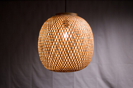 Bamboe Hanglamp, Handgemaakt, Naturel, ⌀40 cm