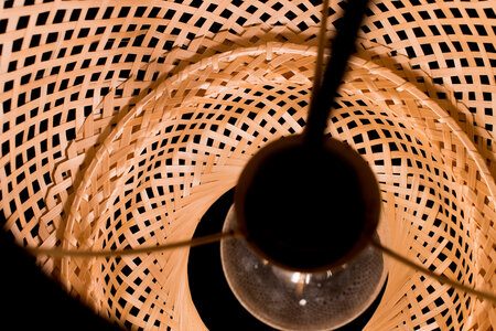 Bamboe Hanglamp, Handgemaakt, Naturel, ⌀35 cm