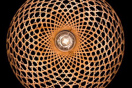 Bamboe Hanglamp, Handgemaakt, Naturel, ⌀40 cm