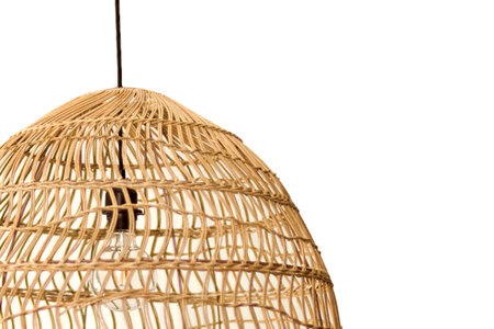 Rotan / Rieten Hanglamp, Handgemaakt, Naturel, ⌀60 cm