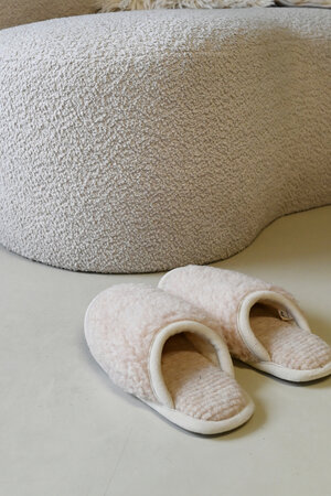 WOLLIES Amsterdam - 100% Merinowol Pantoffels - Beige - Maat 40-41