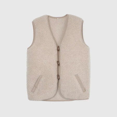 WOLLIES Amsterdam - Unisex Vest / Bodywarmer - Beige - Maat M