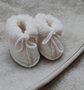 WOLLIES Amsterdam - 100% Merinowol Baby Slofjes - Wit- 9,5 cm - 0-4 maand