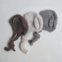 WOLLIES Amsterdam - Baby Strikmutsje - 100% Alpacawol - Grijs - 0-3 maanden