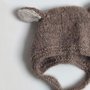 WOLLIES Amsterdam - Baby Strikmutsje - 100% Alpacawol - Lichtbruin - 0-3 maanden