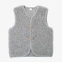 WOLLIES Amsterdam - Wollen Kinder Vest - 100% Merino Wol - 74-80 - Lichtgrijs